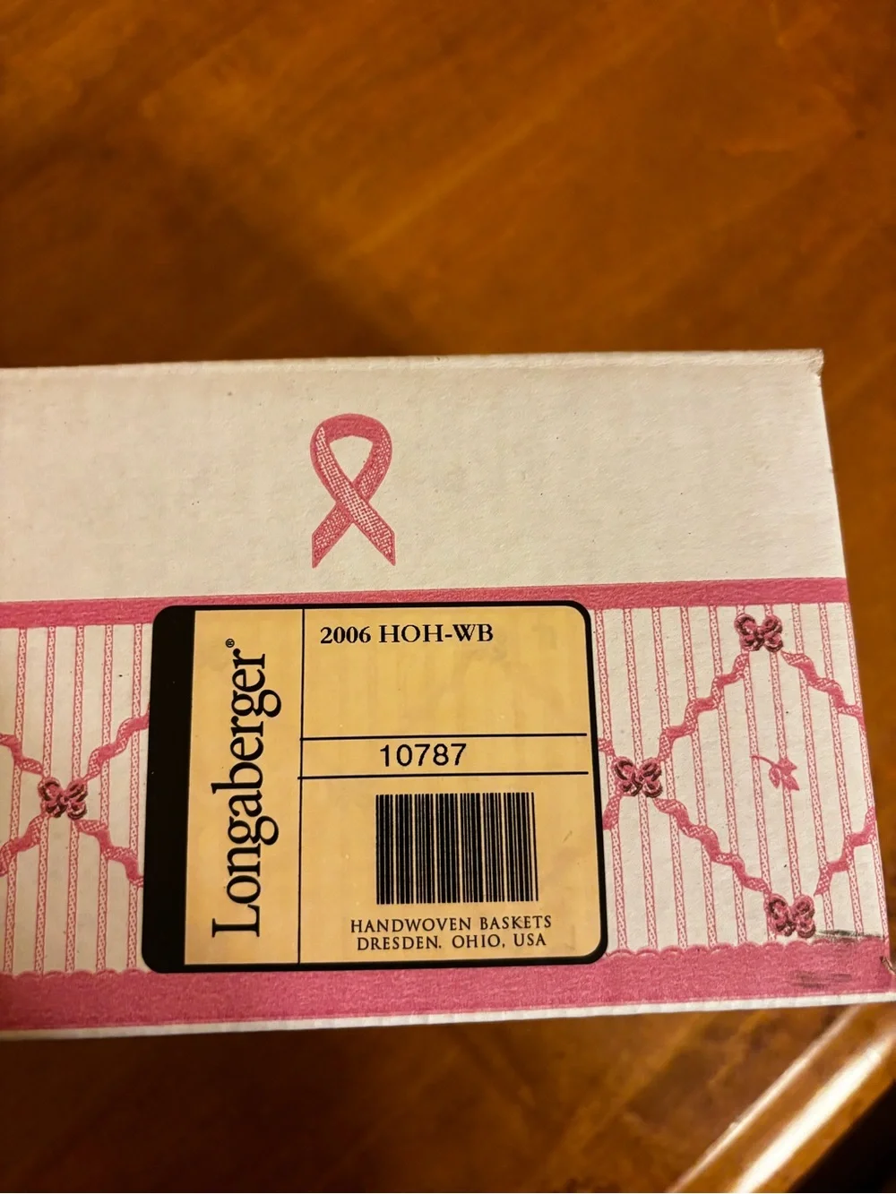 Longaberger 2007 Horizon of Hope Warm Brown Basket